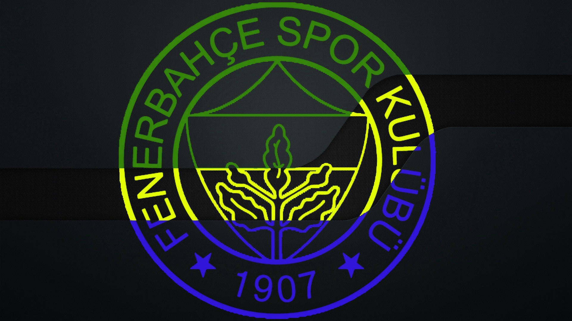 Green, Yellow, Blue Fenerbahce Background