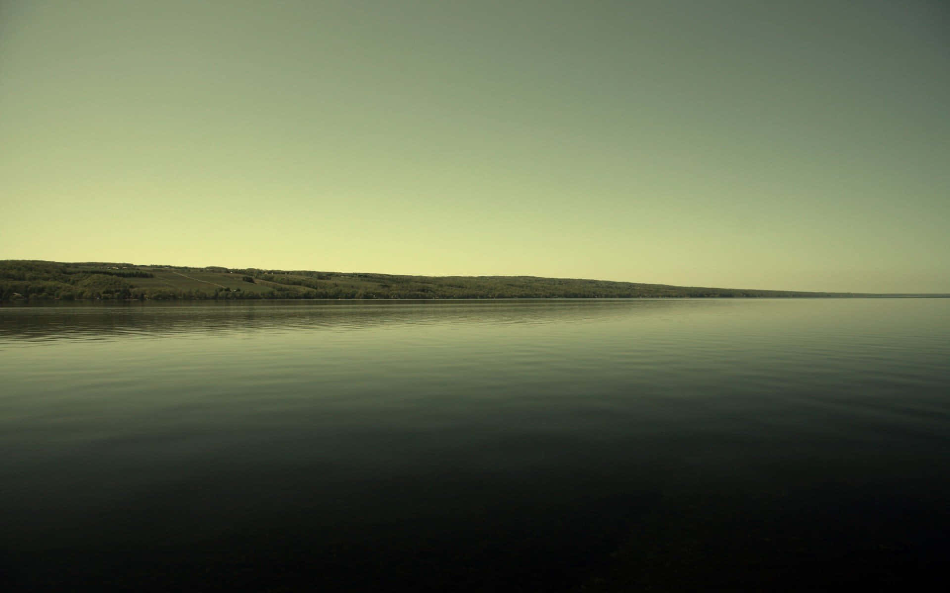 Greenish Horizon Natural Background Background