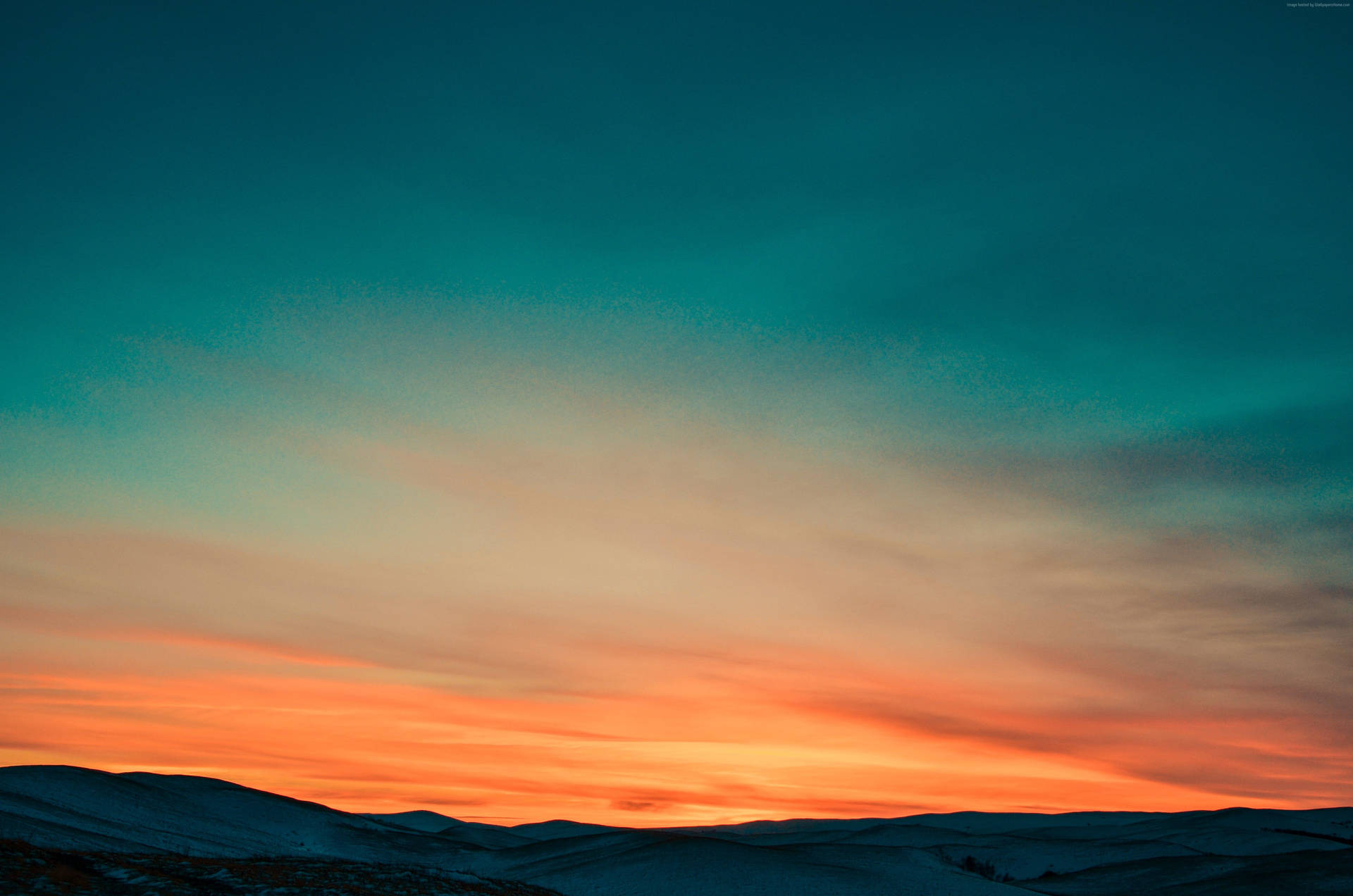 Greenish Orange Clear Sky Background