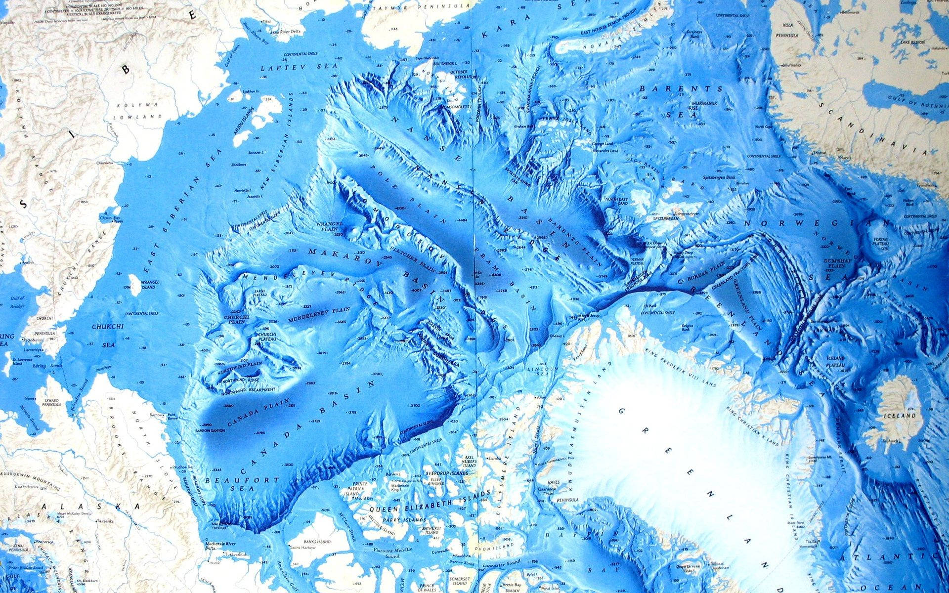 Greenland And Surroundings Topography