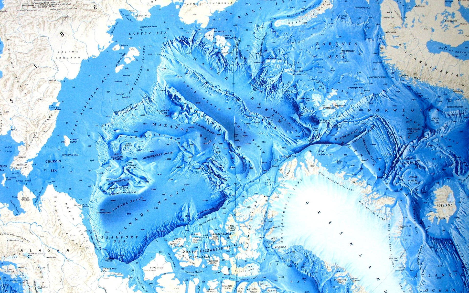 Greenland And Surroundings Topography Background