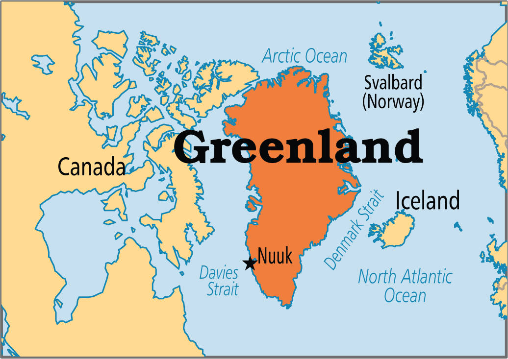 Greenland Country Map Background