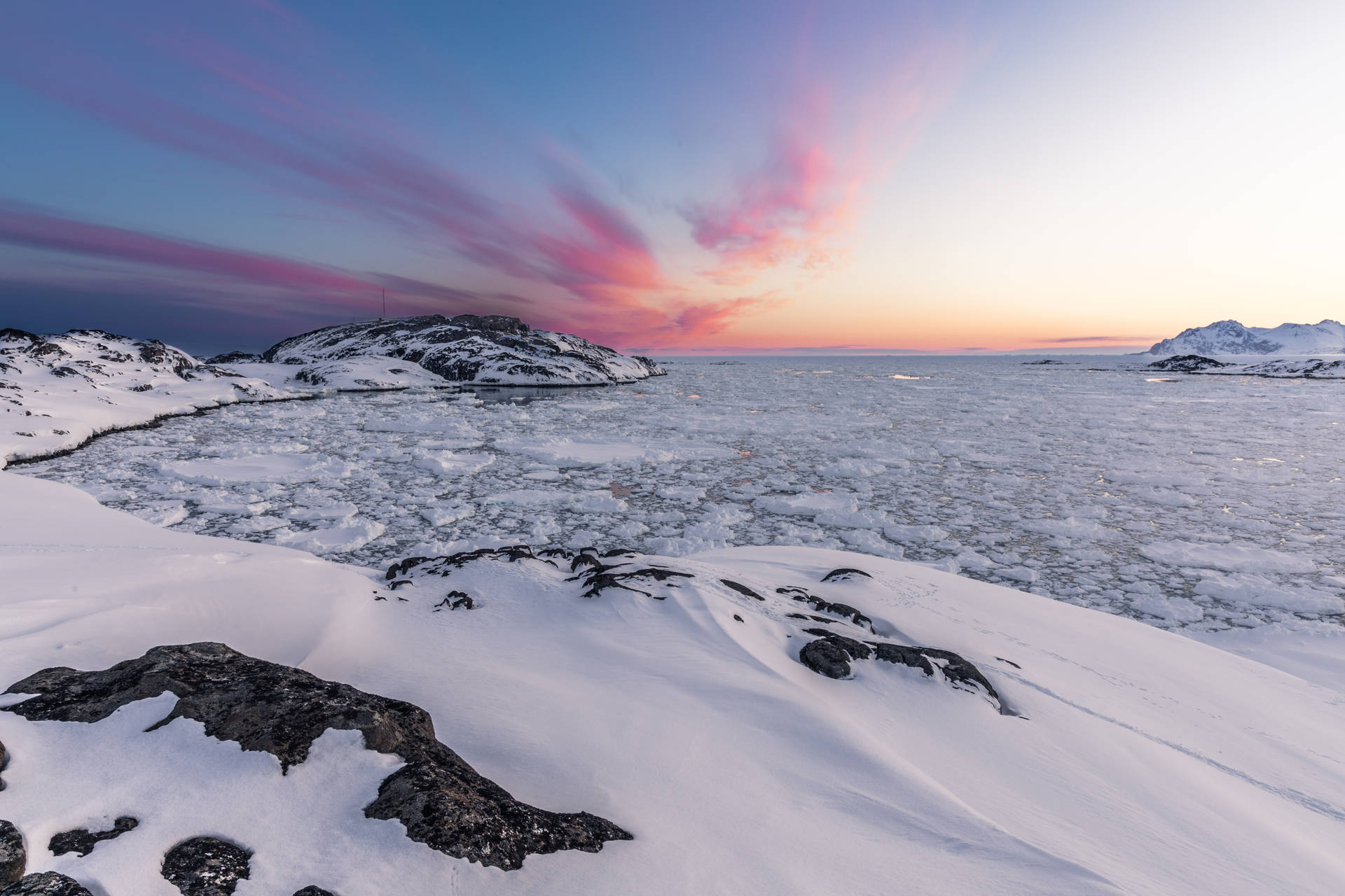 Greenland Frozen Sea Background