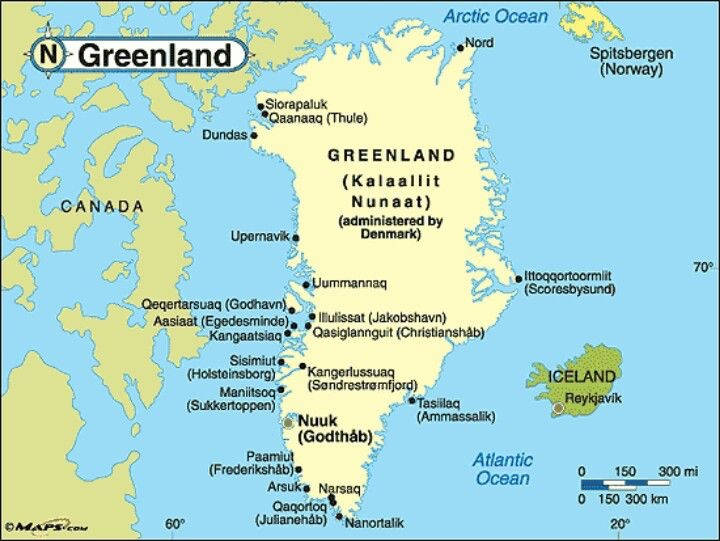 Greenland Geographical Map Background