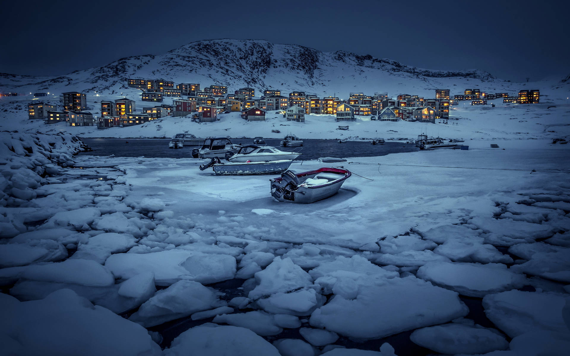 Greenland Night Landscape