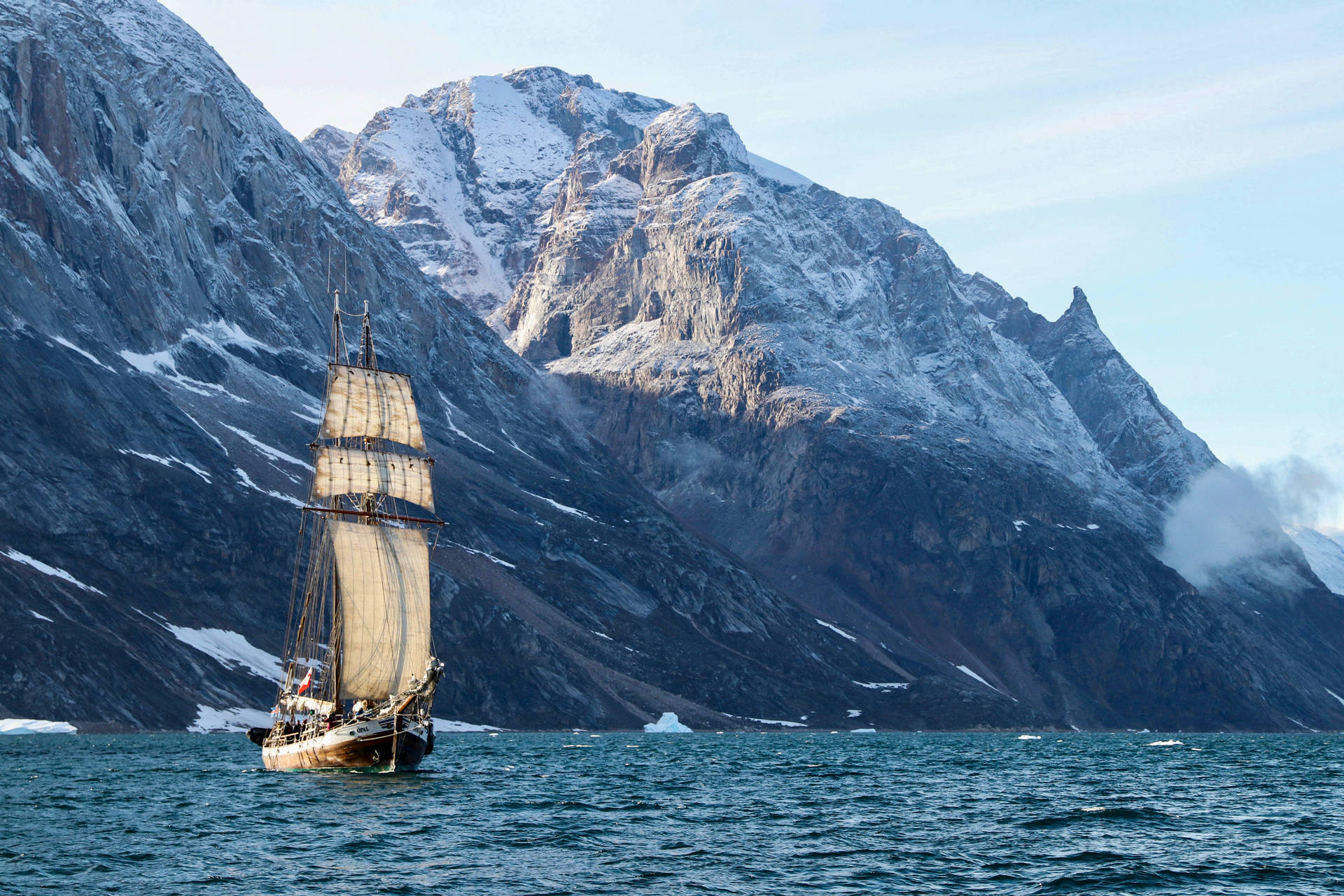 Greenland Vintage Ship Background