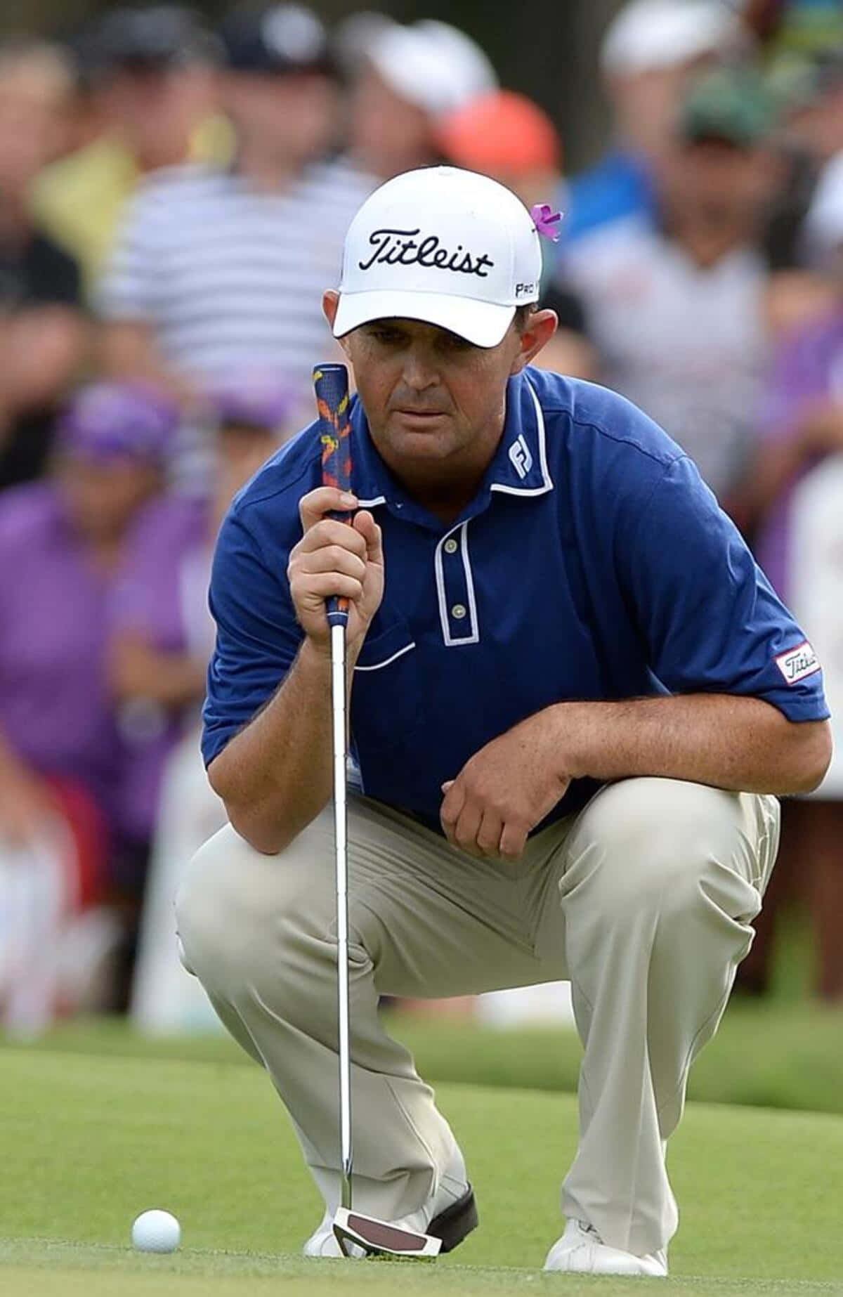 Greg Chalmers Lines Up A Putt Background