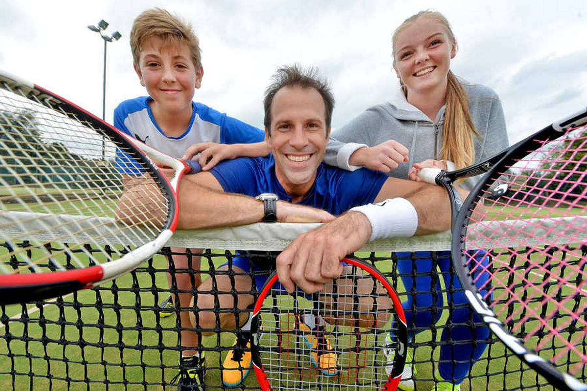 Greg Rusedski With Children Background