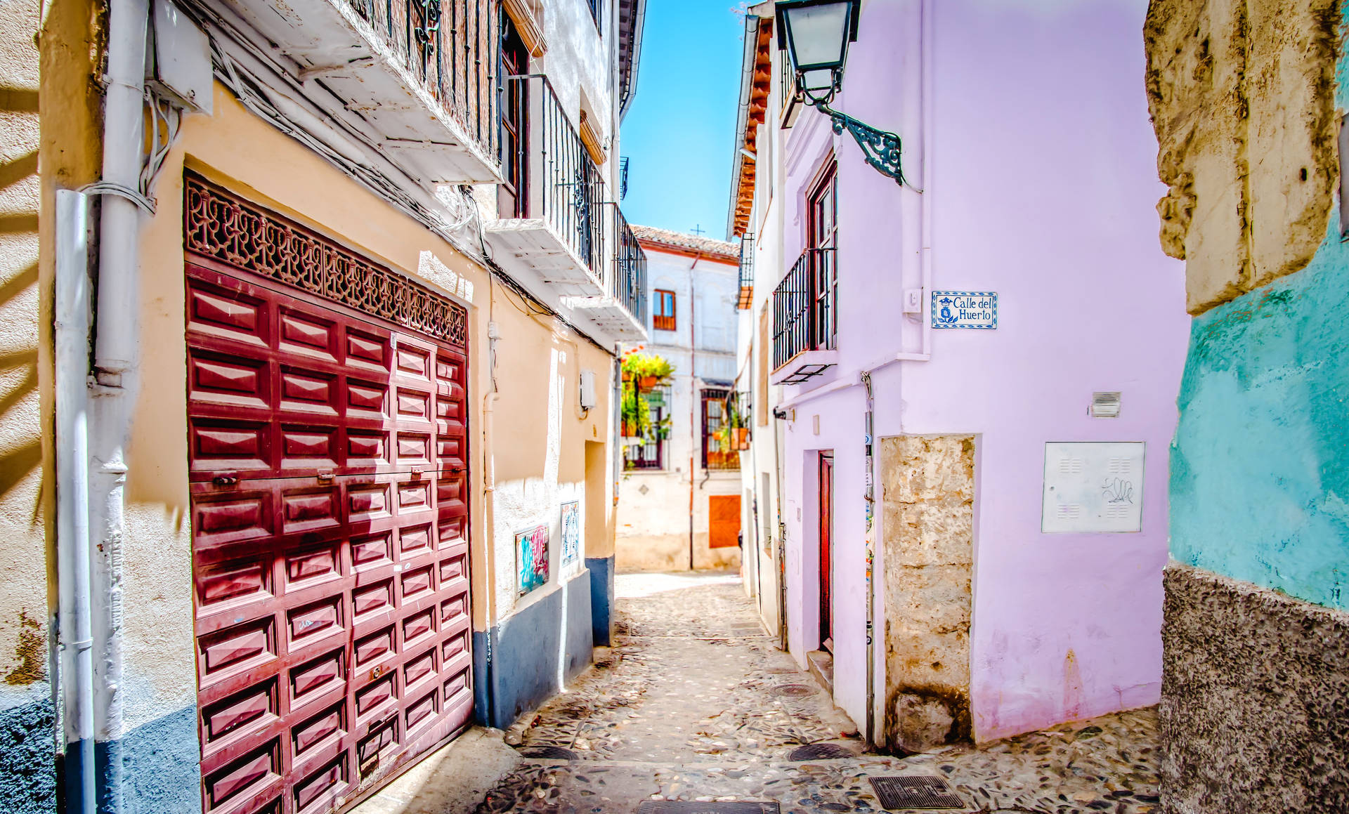 Grenada Colorful Alleyways Background