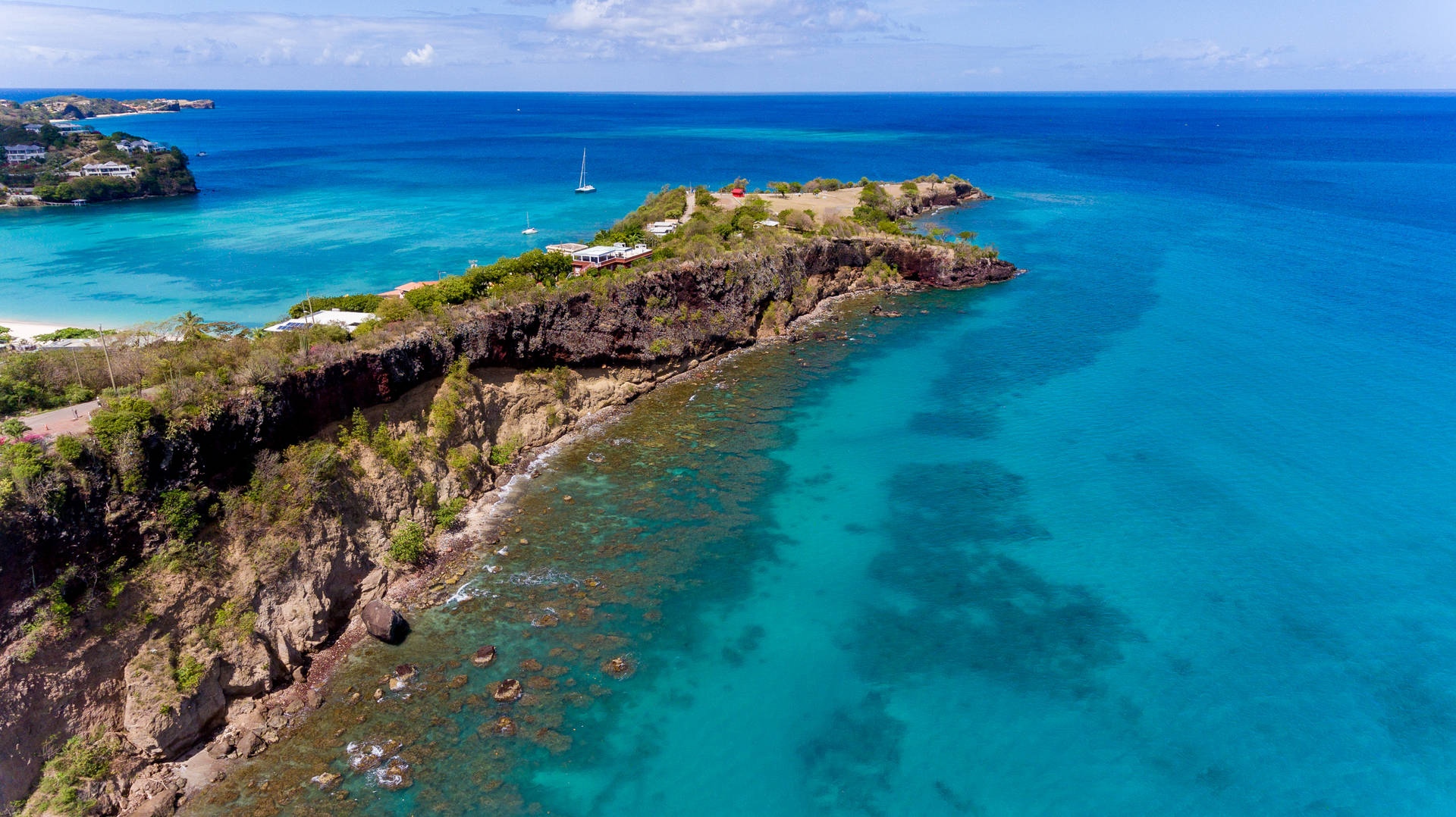 Grenada Ocean Cliffside Background