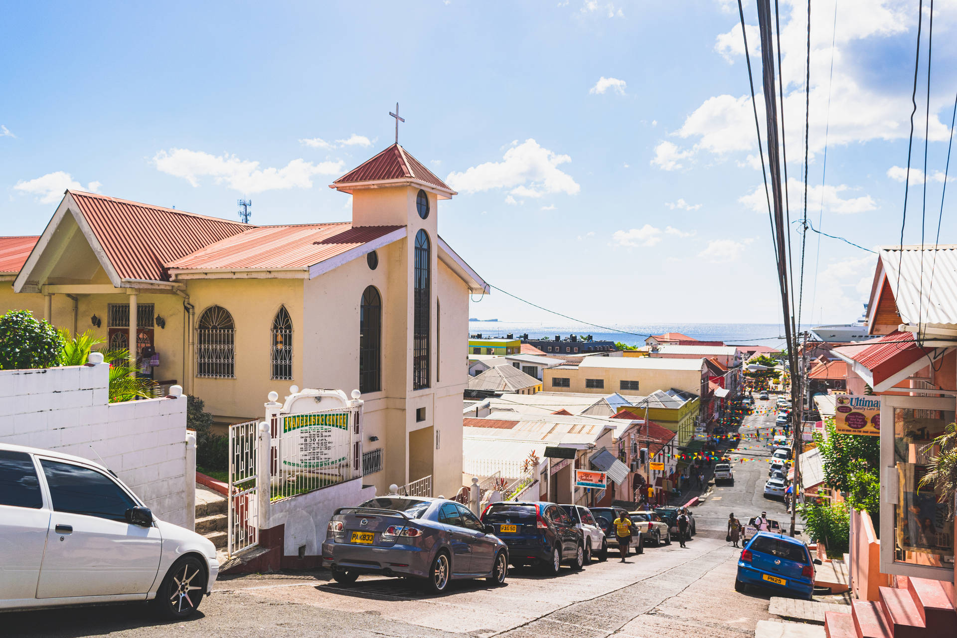 Grenada Sloping Streets Background