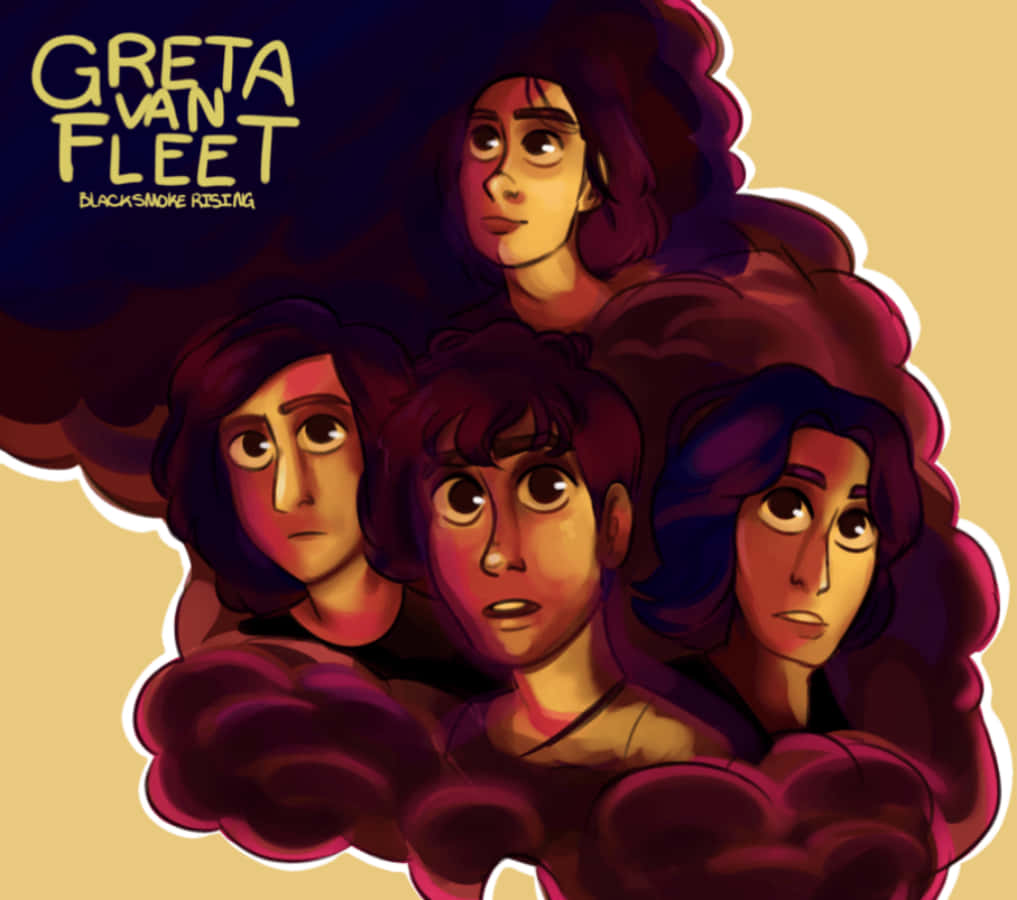 Greta Van Fleet Animated Band Picture Background