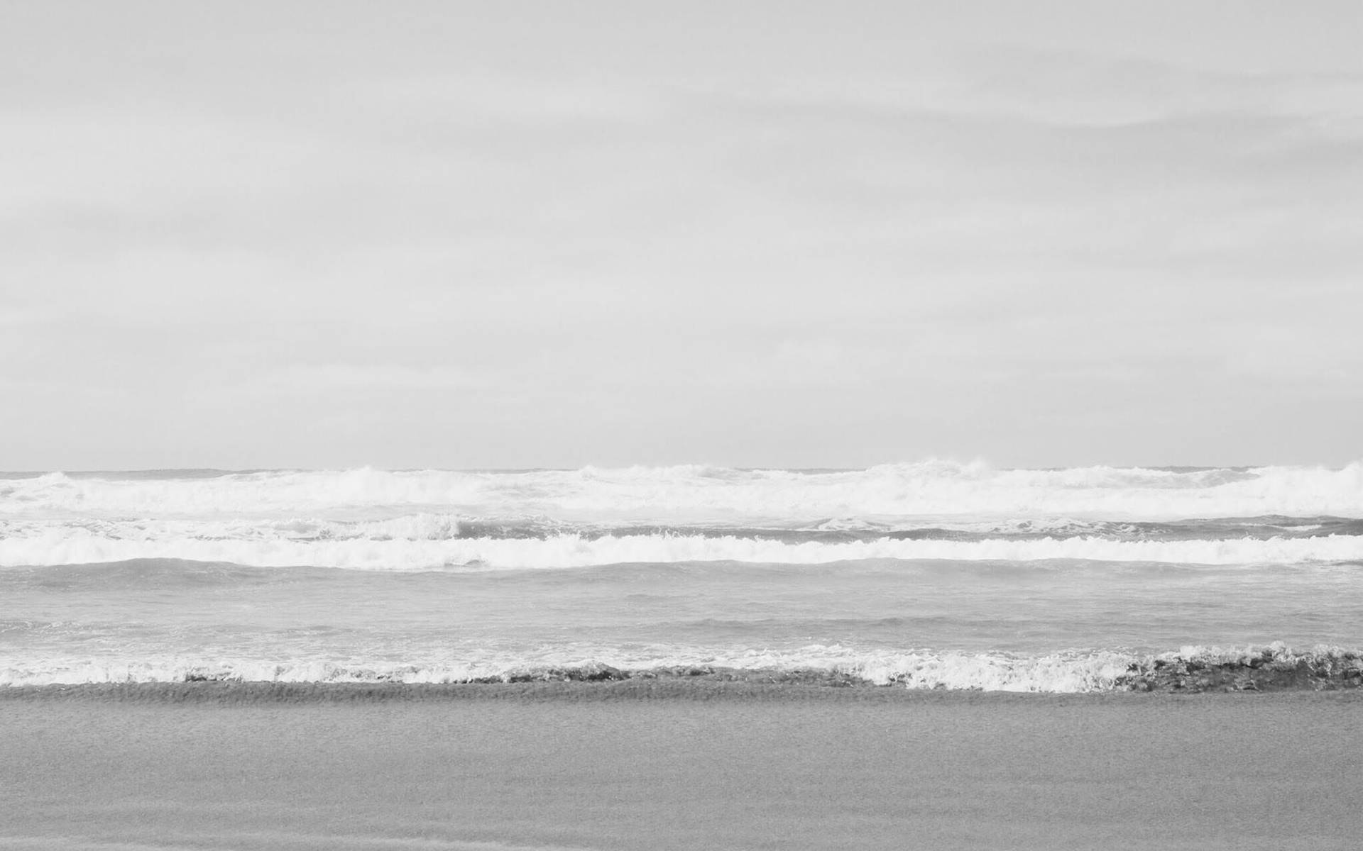 Grey Aesthetic Big Waves Background