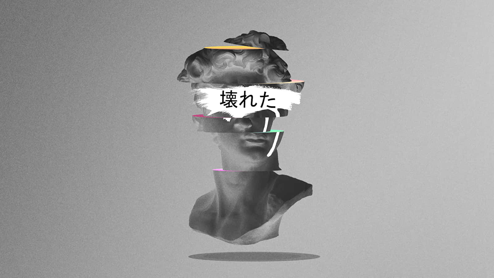 Grey Aesthetic Desktop Distorted Face Background