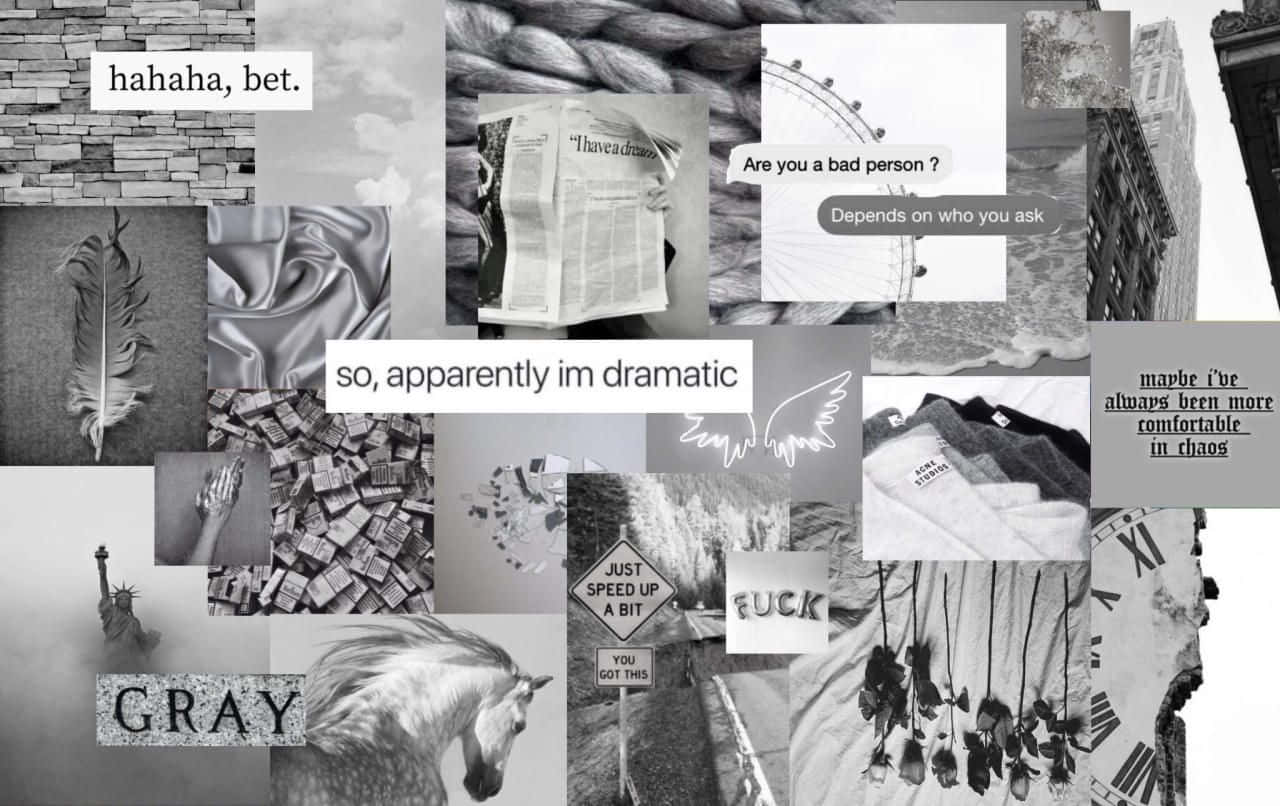 Grey Aesthetic Desktop Wallpaper Background