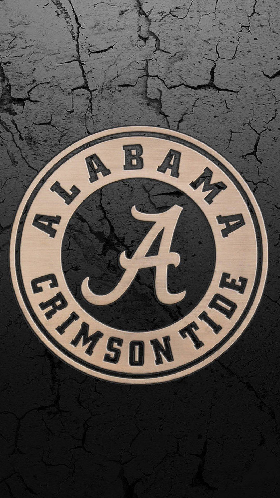 Grey Alabama Crimson Tide Emblem Background