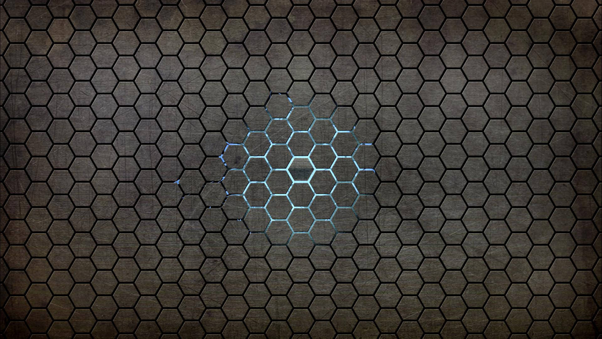 Grey Background With Honeycomb Pattern