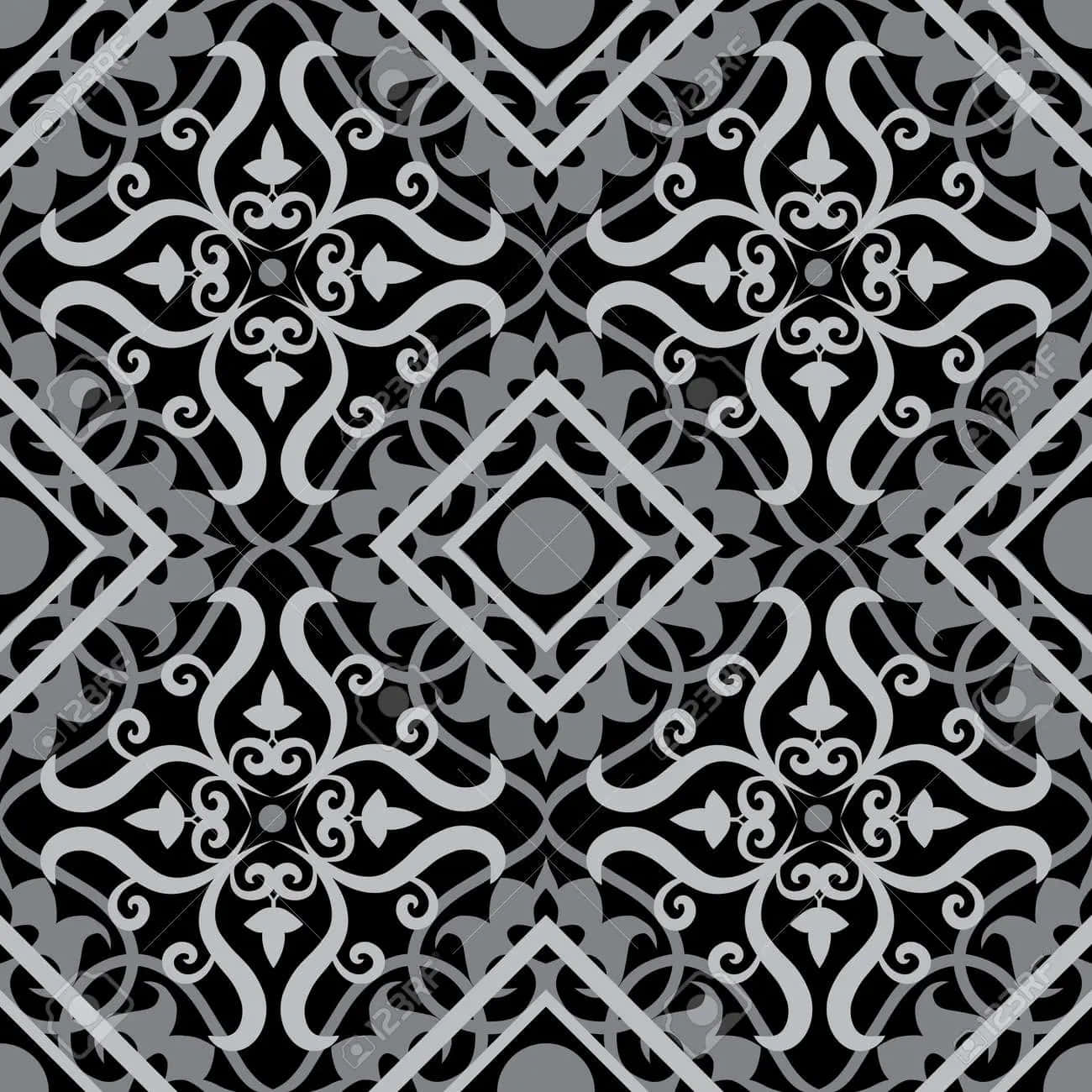 Grey Celtic Irish Diamond Patterns Background