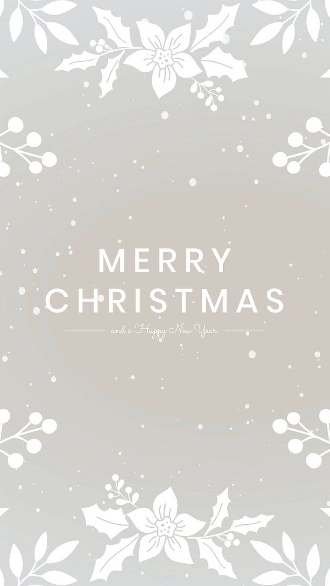 Grey Christmas Aesthetic Greetings Background