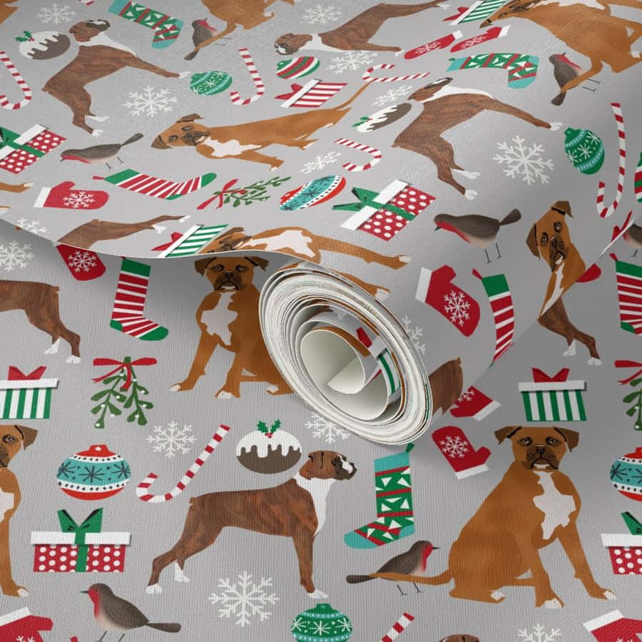 Grey Christmas Dog Wrapper
