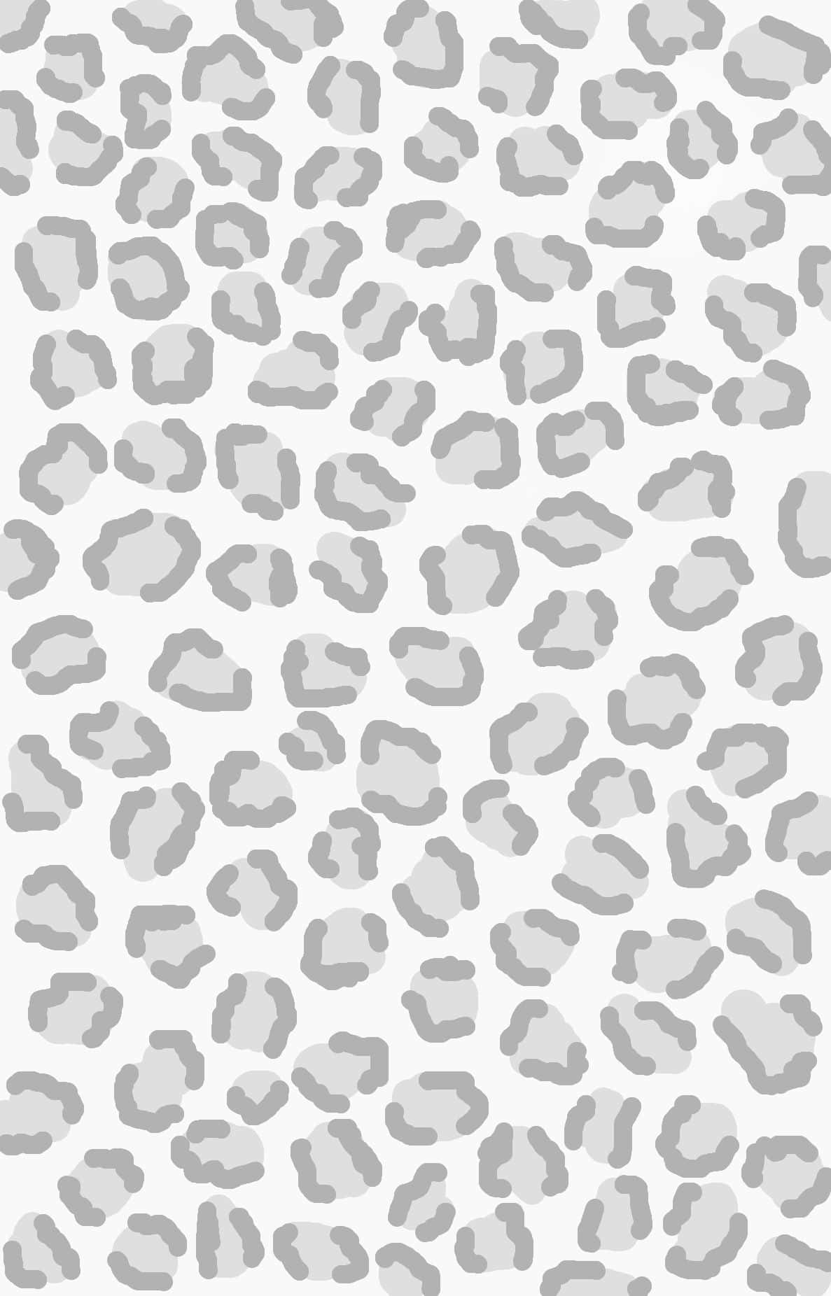 Grey Cute Cheetah Print Pattern Background