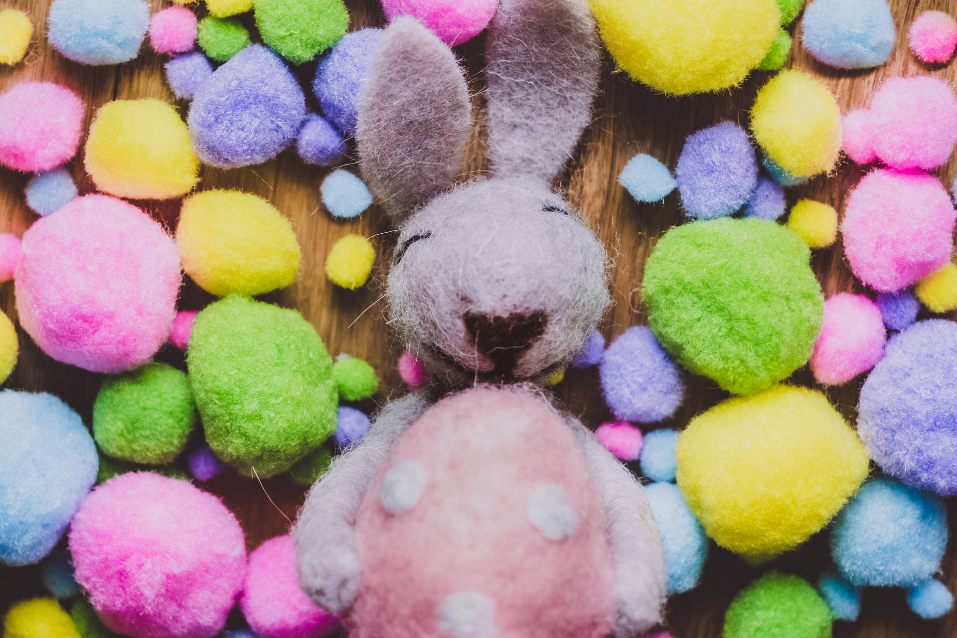Grey Easter Bunny Plush Toy Background