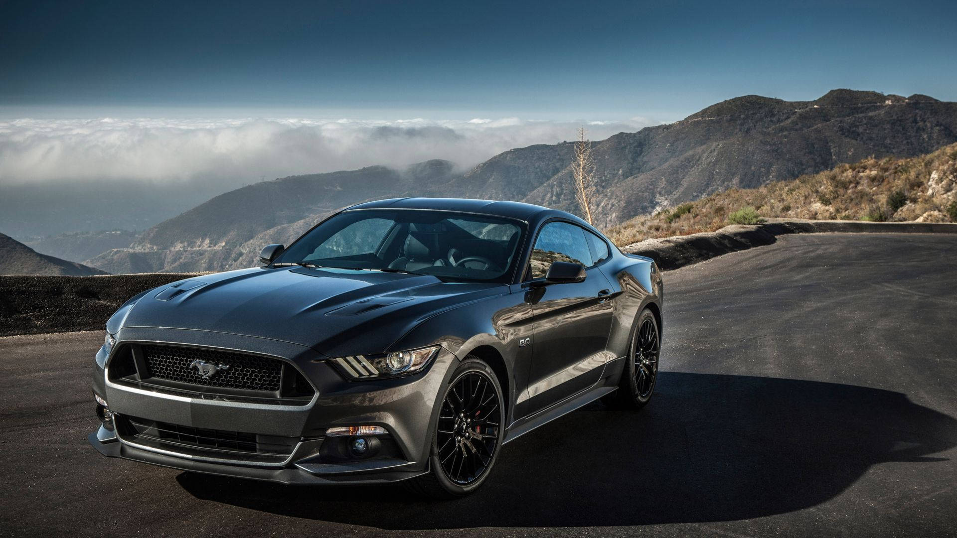 Grey Ford Mustang Gt 2015 Background