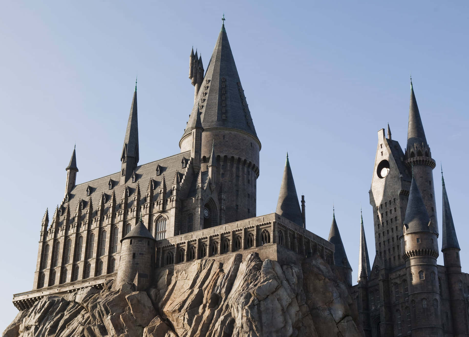 Grey Hogwarts Castle Background