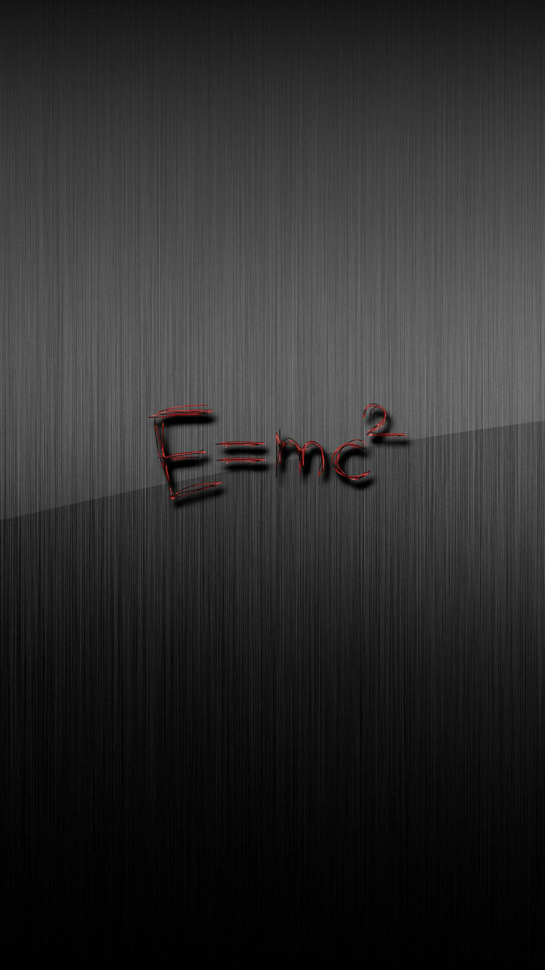 Grey Iphone Showcasing Einstein's Theory Equation Wallpaper.