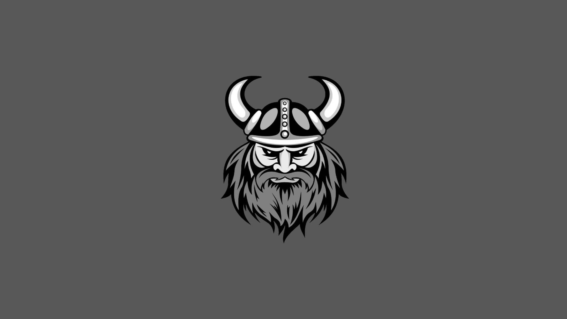 Grey Minnesota Vikings Symbol Background