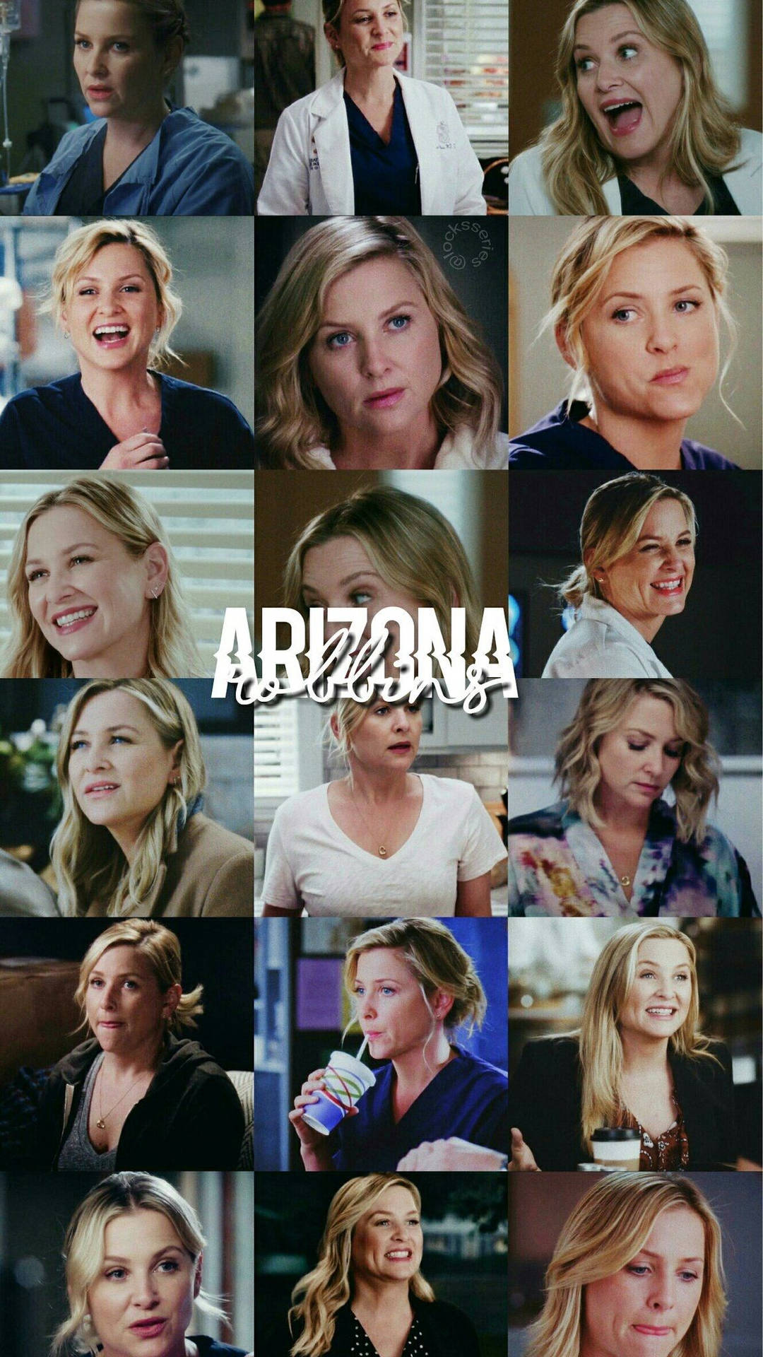 Grey's Anatomy Arizona Robbins Collage Background