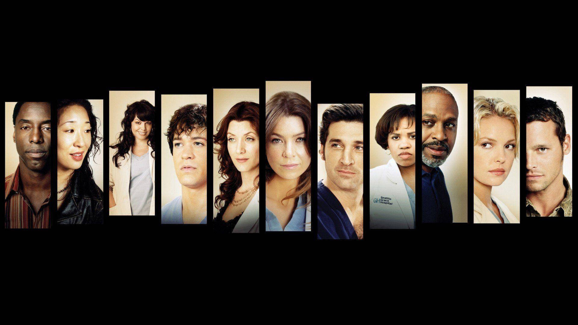 Grey's Anatomy Characters Layout Background