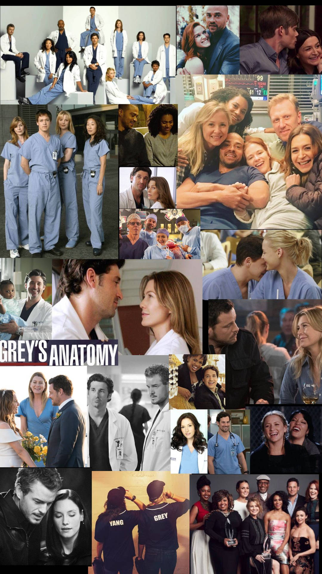 Grey's Anatomy Collage Portrait Background