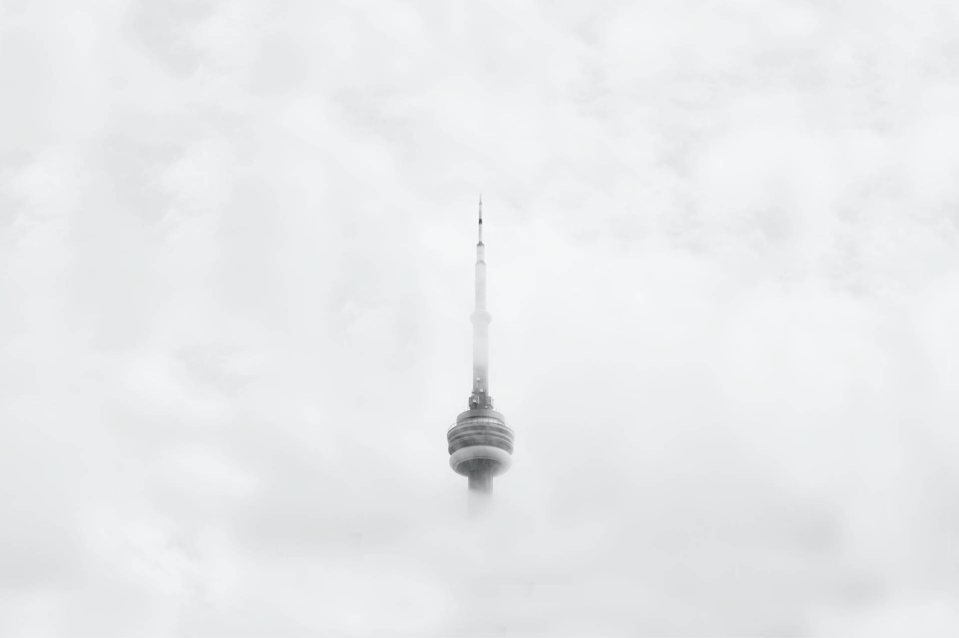 Grey Spire Among Clouds Tumblr Desktop Background