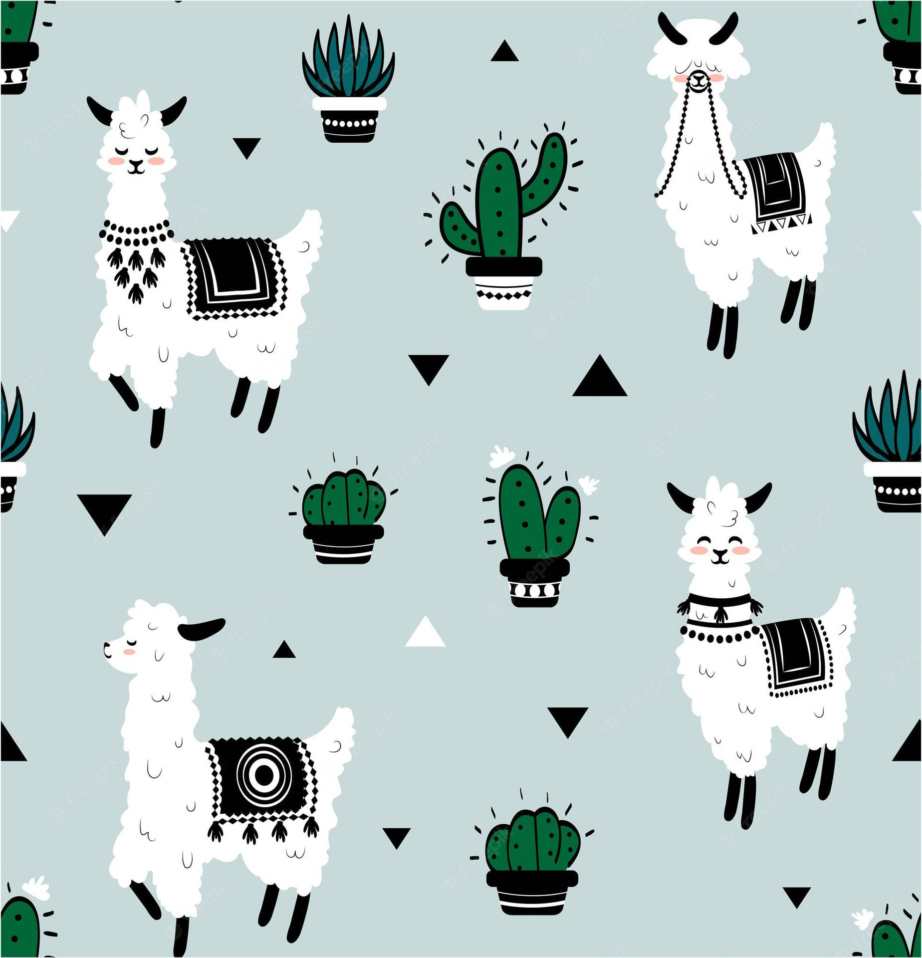 Grey Vector Llama Background