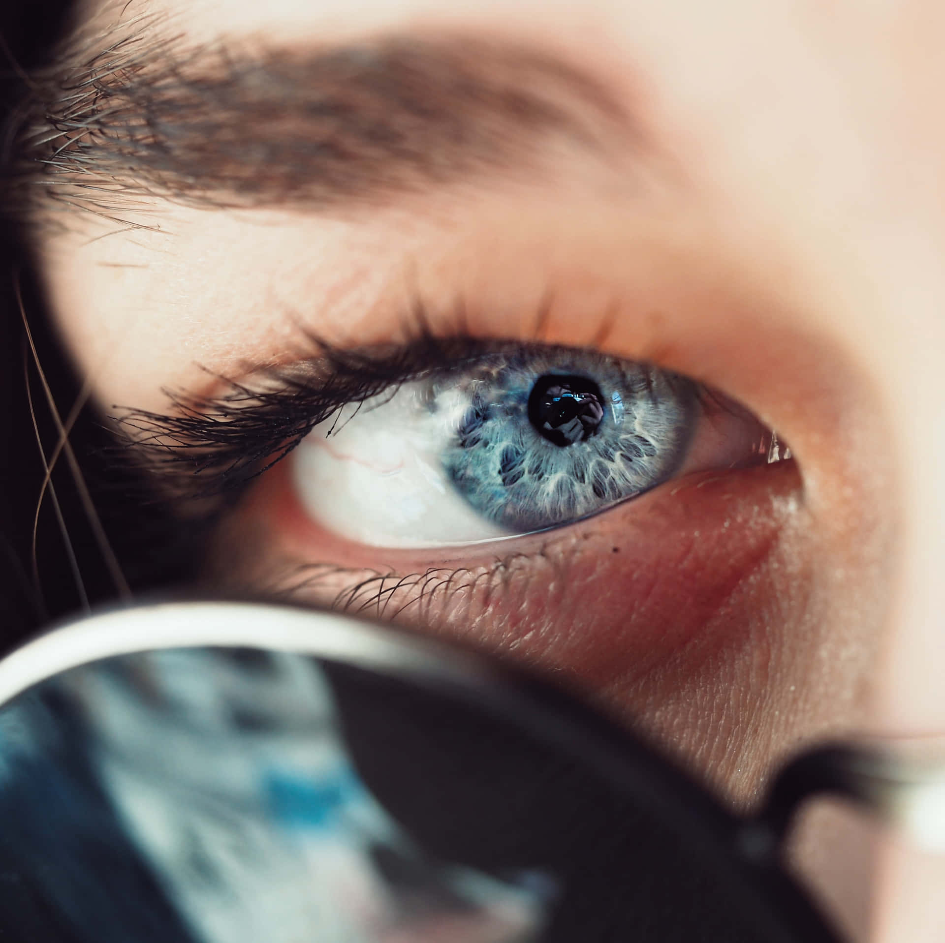 Greyish Blue Eye Closeup