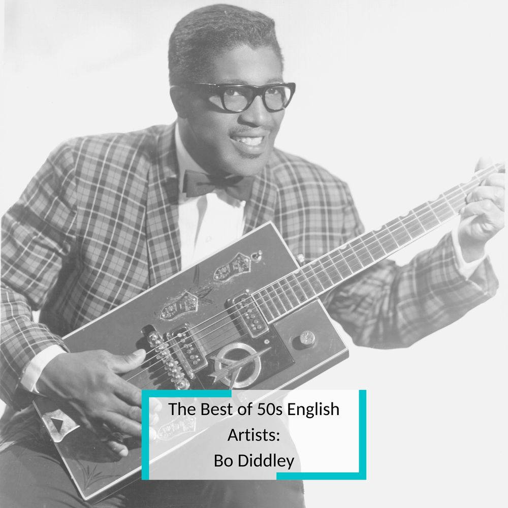 Greyscale Bo Diddley 50s Background