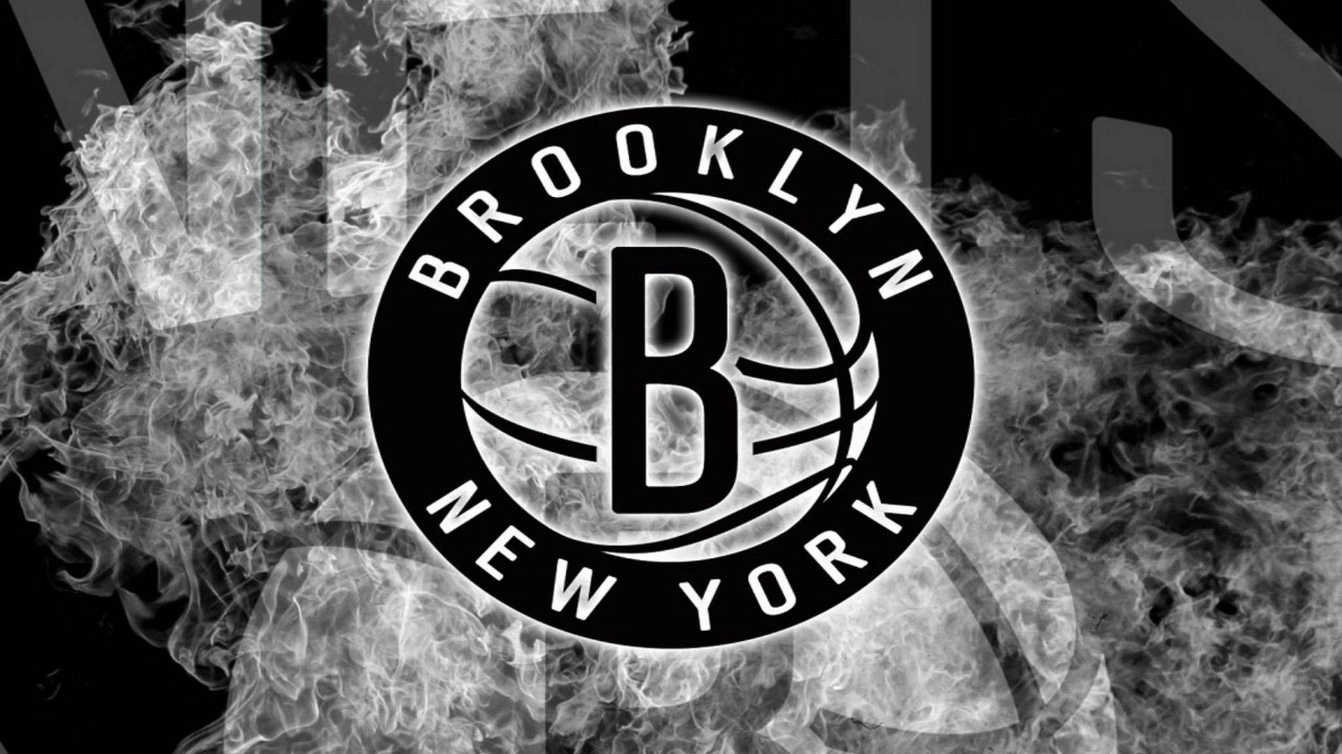 Greyscale Brooklyn Nets Poster Art Background