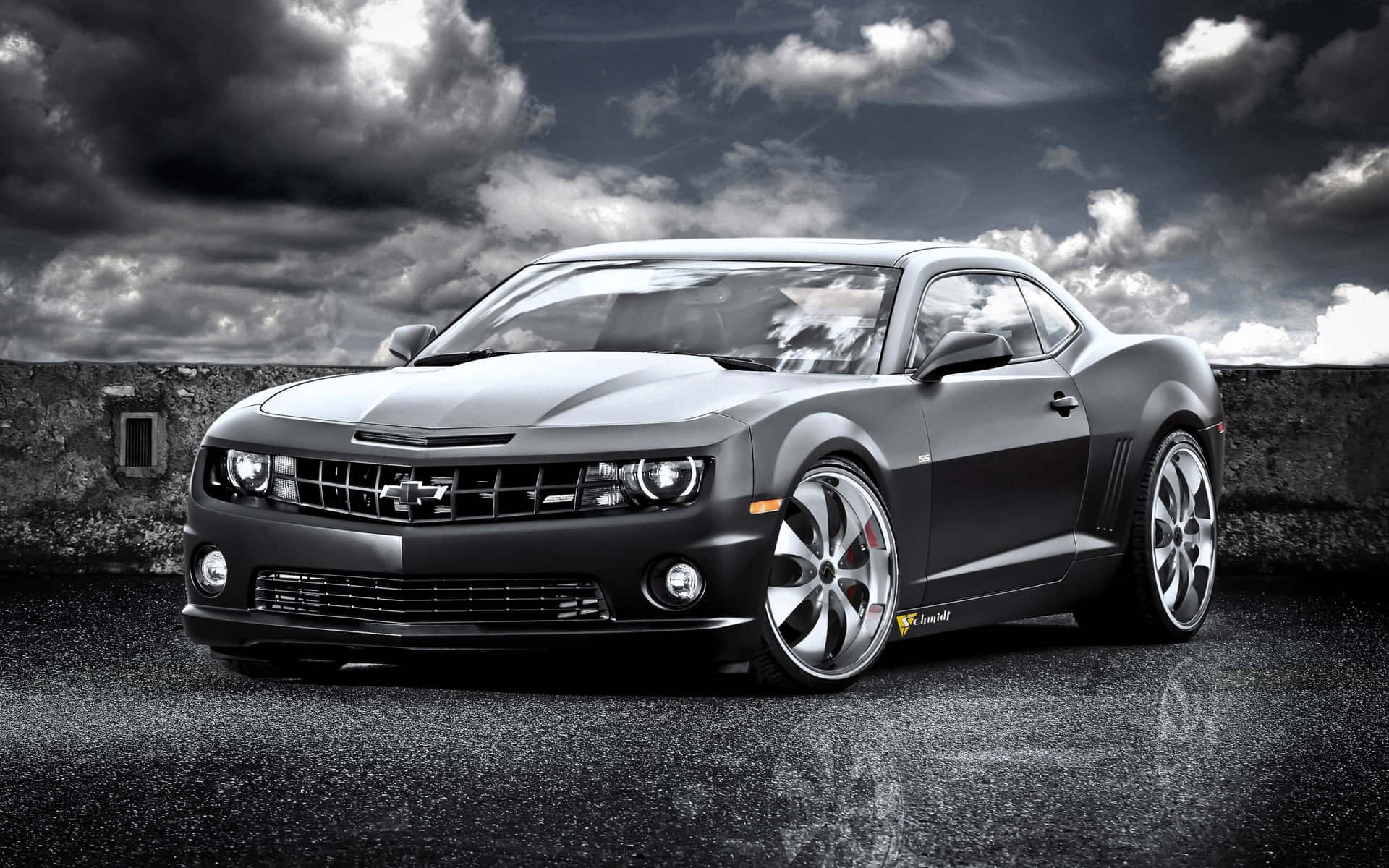 Greyscale Chevy Camaro