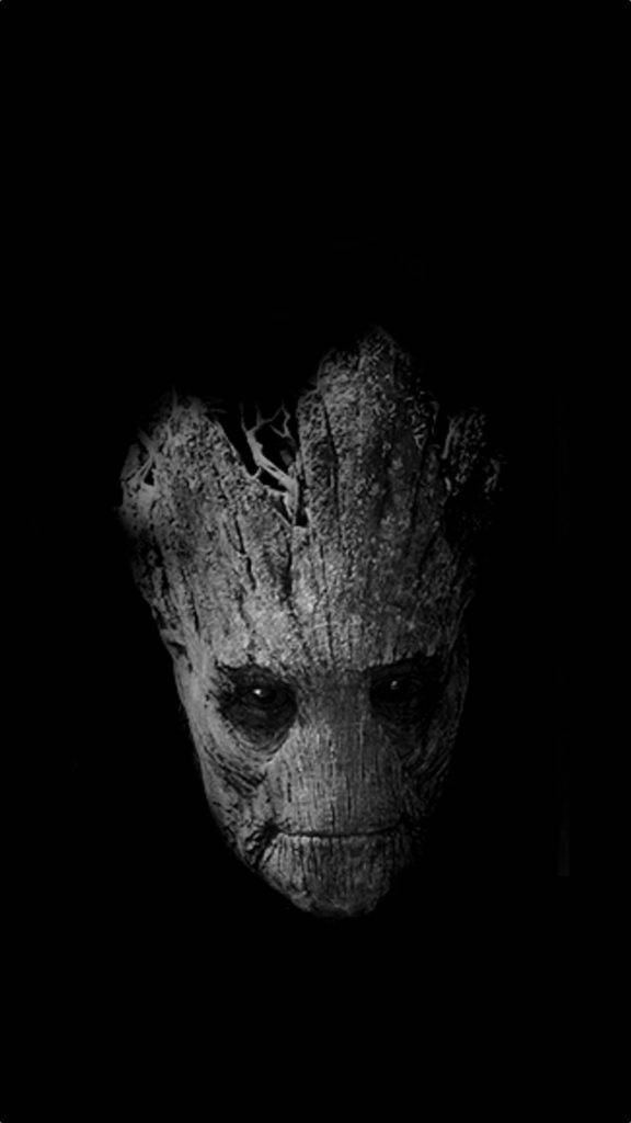 Greyscale Groot Iphone Live Background