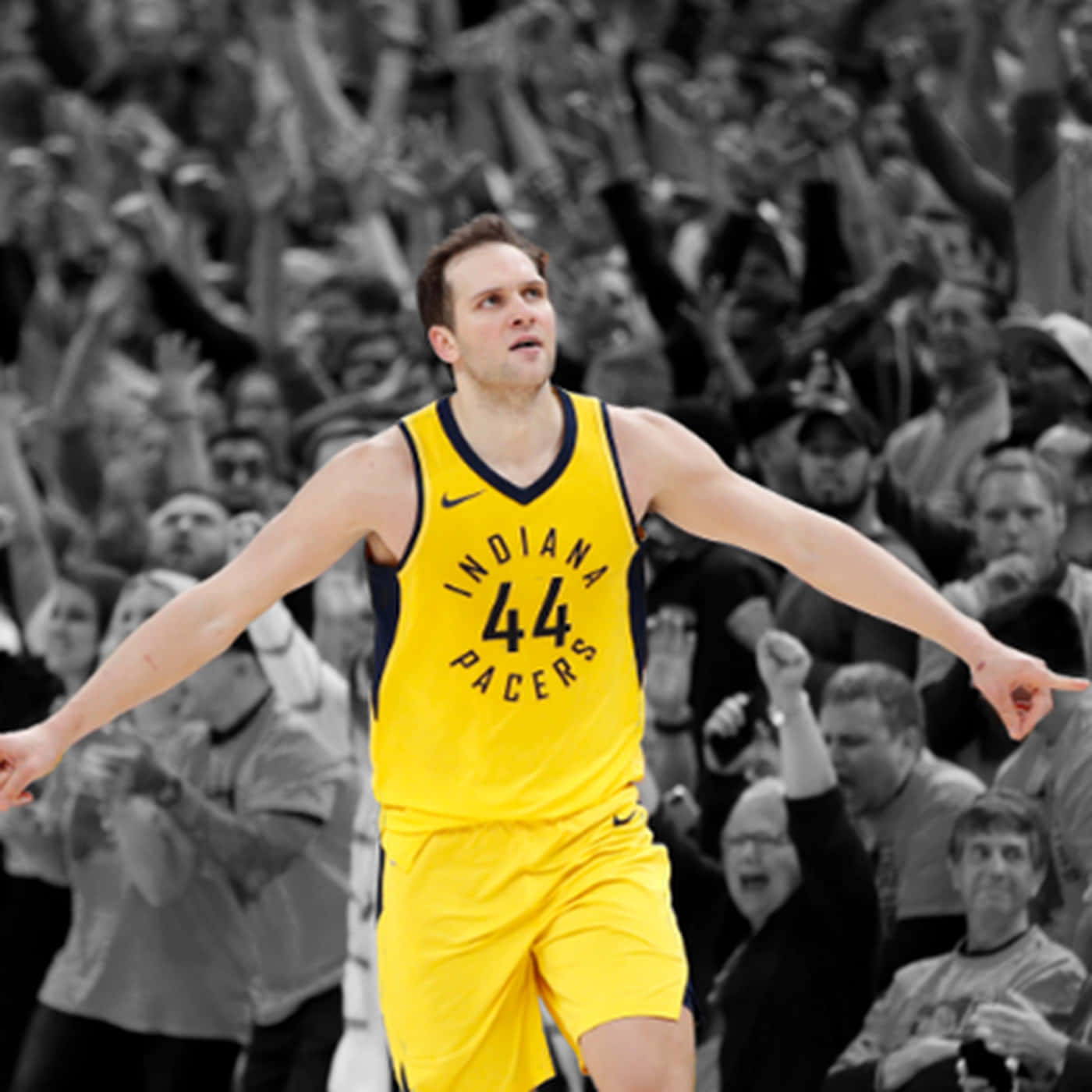 Greyscale Indiana Pacers Bojan Bogdanovic