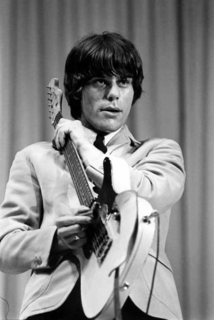 Greyscale Jeff Beck Of The Yardbirds