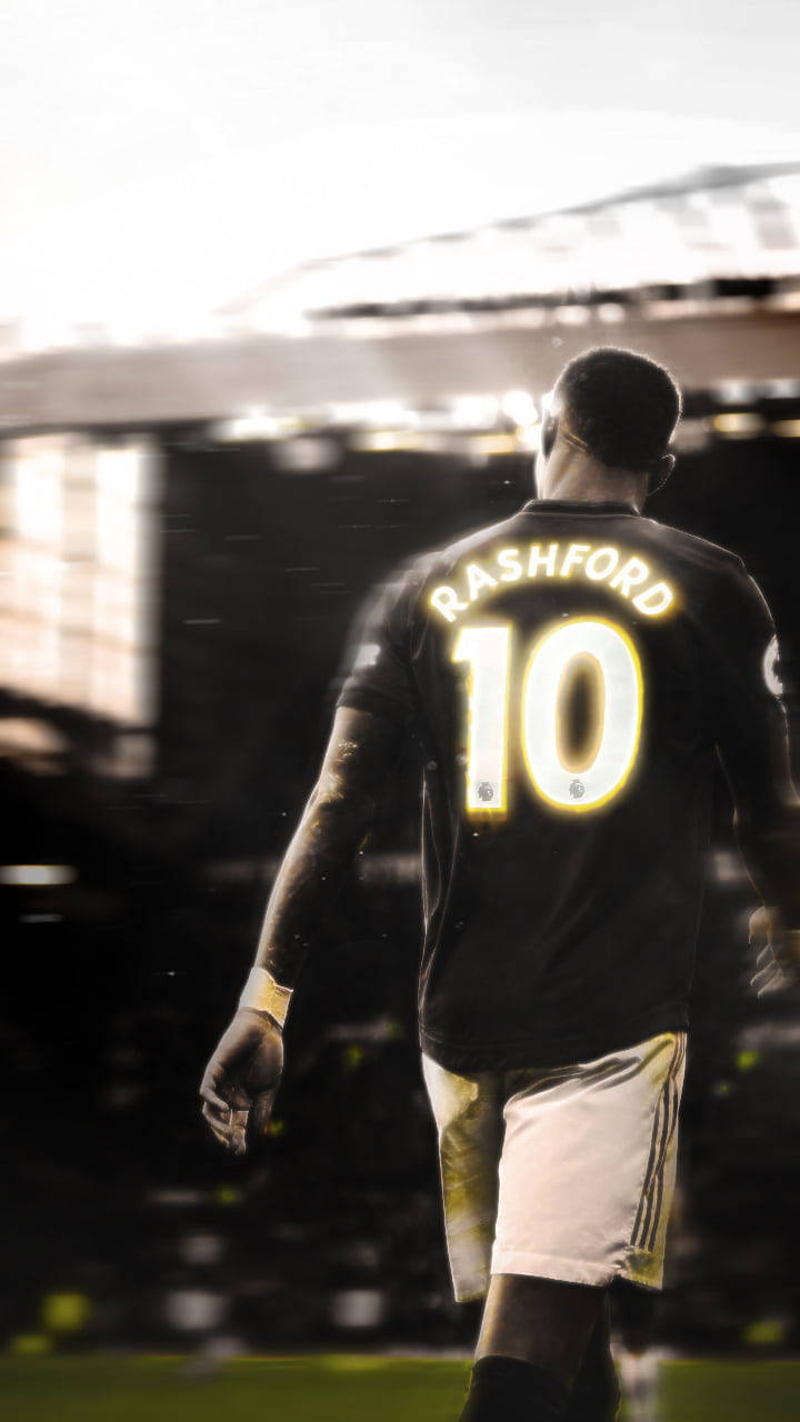 Greyscale Marcus Rashford Yellow Color Pop Background