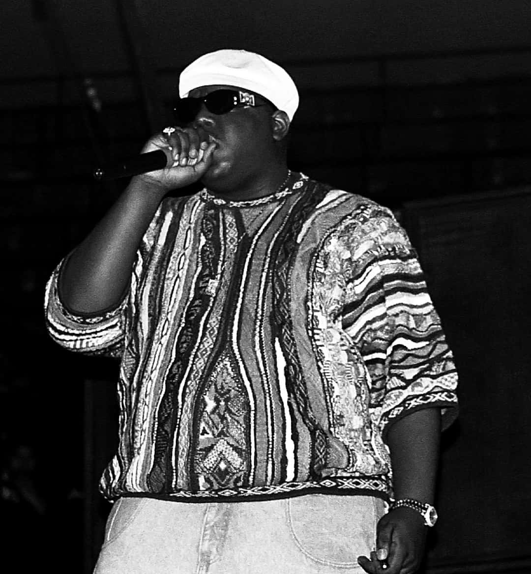 Greyscale Performing Hip Hop The Notorious Big Background