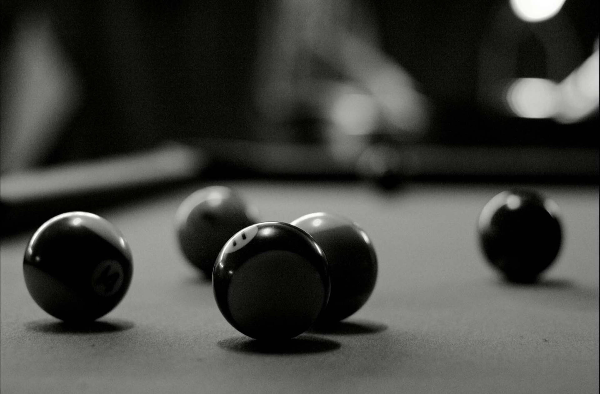 Greyscale Snooker Balls Background