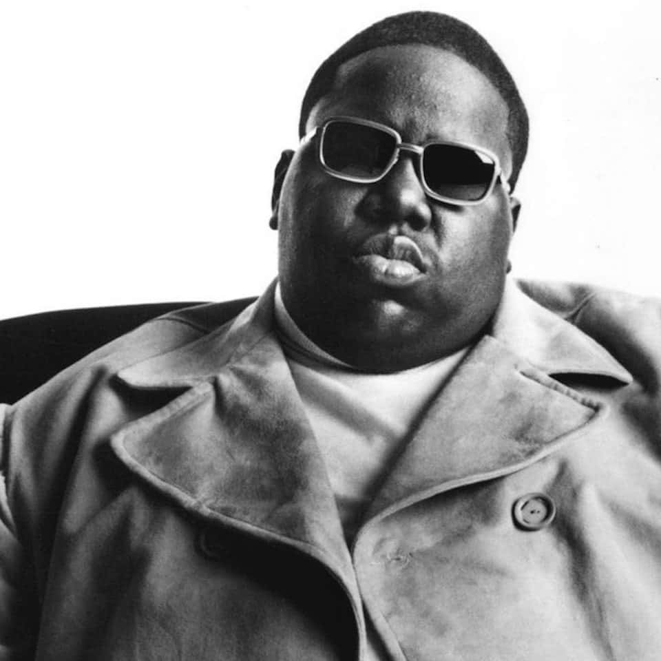 Greyscale The Notorious Big American Hip Hop Background