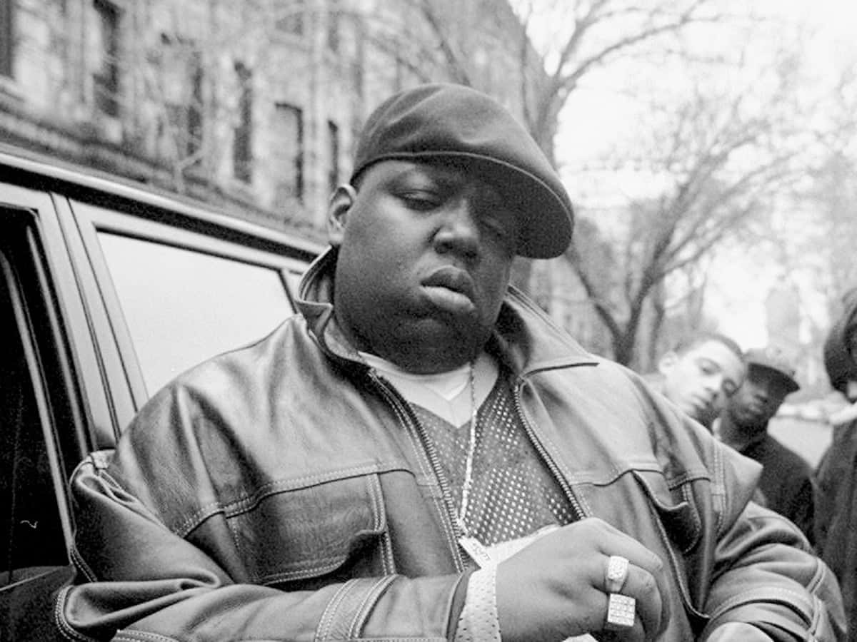 Greyscale The Notorious Big American Rapper Background