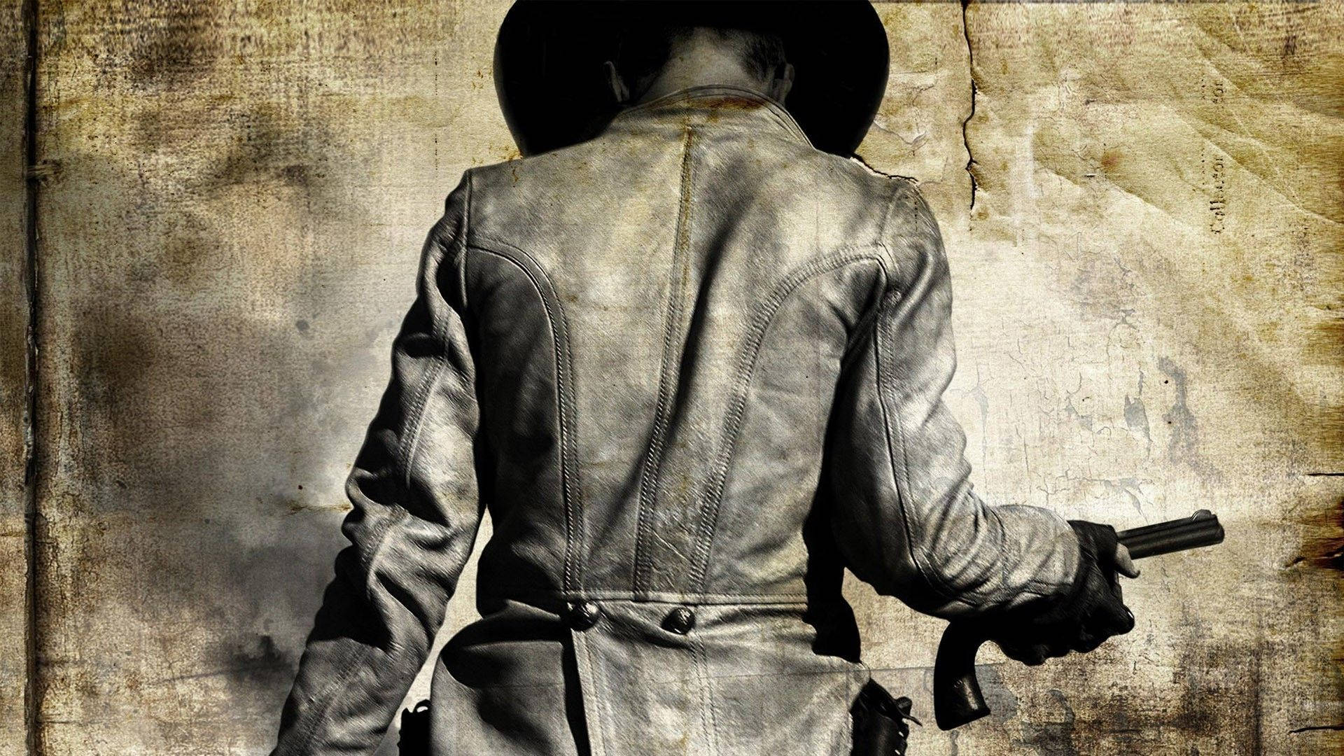 Greyscale Western Cowboy Background