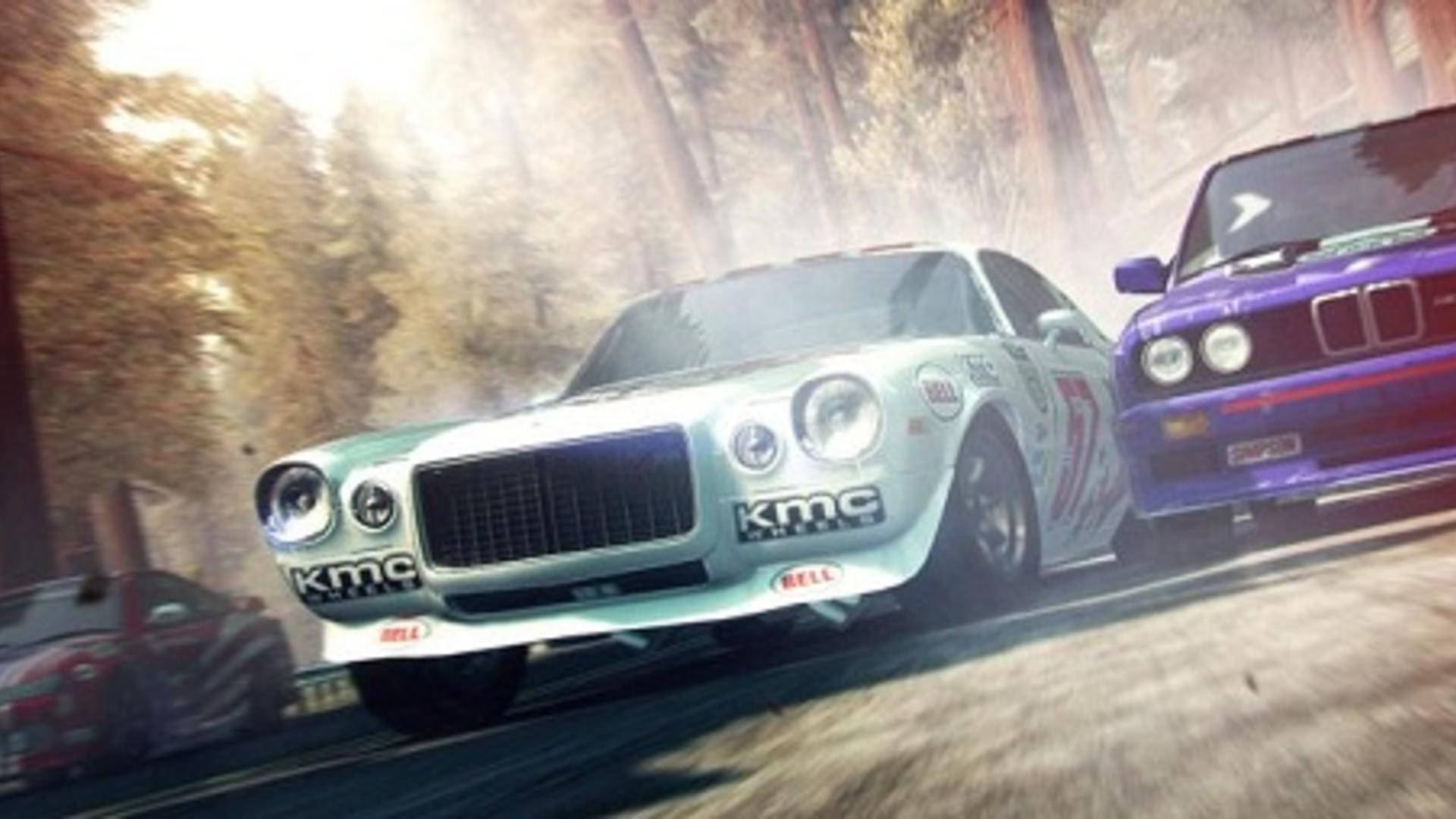 Grid 2 Cars At Forest Background