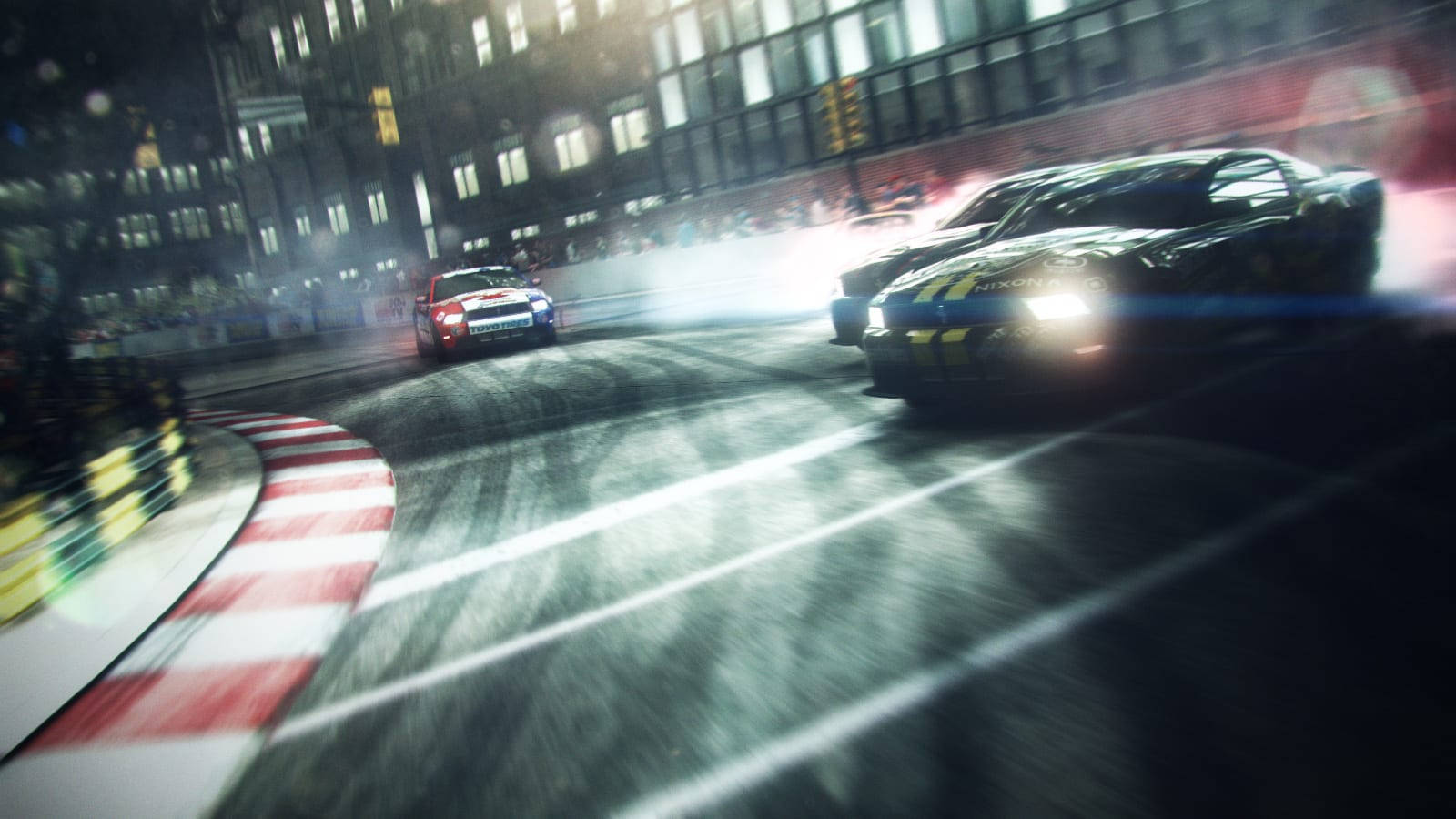 Grid 2 Cool Track Background